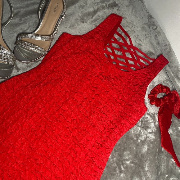 Mini Red Dress - Picture 1 of 3